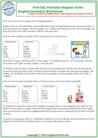 Regular Verbs