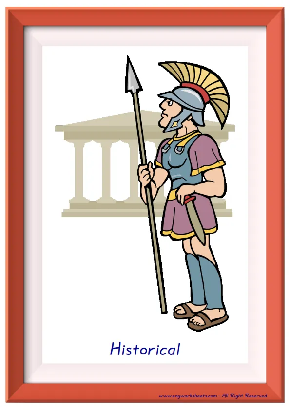 Full page ESL Flashcard together with words containing Describing People picture for kids and teachers.