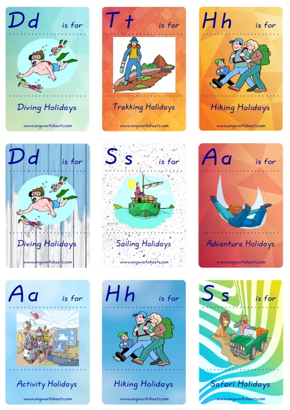Mini size ESL Flashcard Holiday for kids and teachers. Worksheet Preview