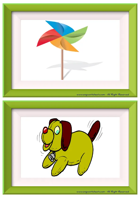Half page ESL Flashcard without words containing Toys picture for kids and teachers. Worksheet Preview