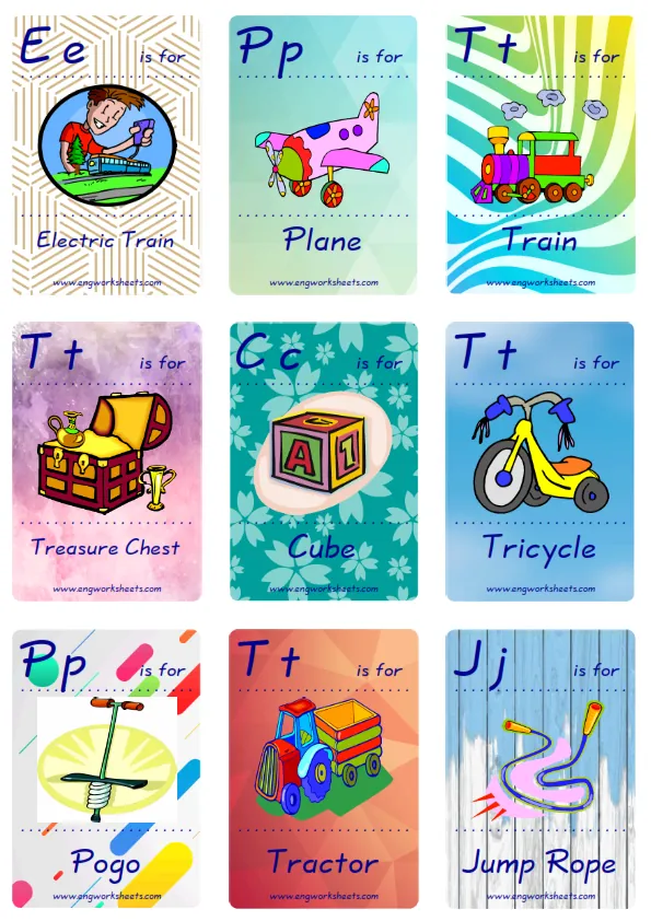 Mini size ESL Flashcard Toys for kids and teachers. Worksheet Preview