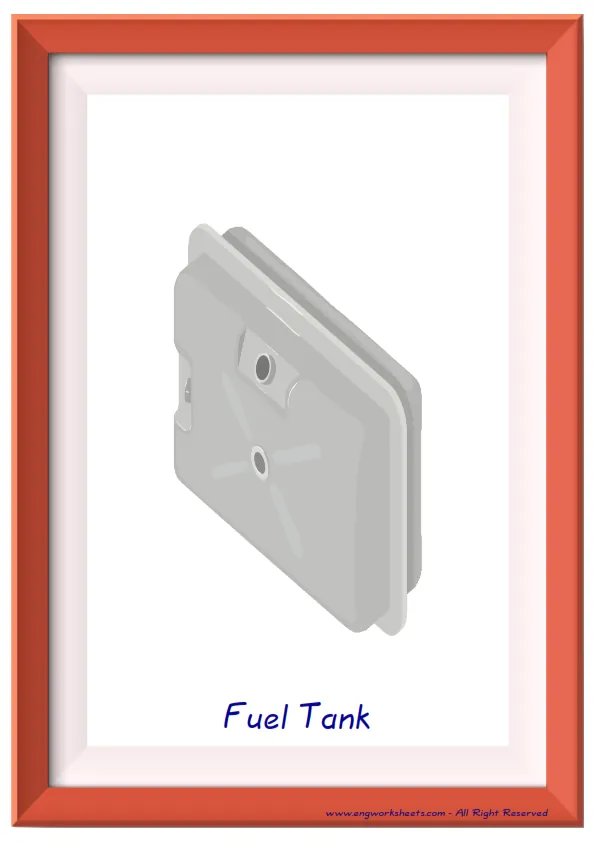Full page ESL Flashcard together with words containing Cars picture for kids and teachers.