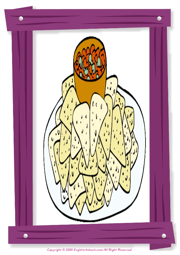 Full-page wordless Fast Food English vocabulary worksheet Worksheet Preview