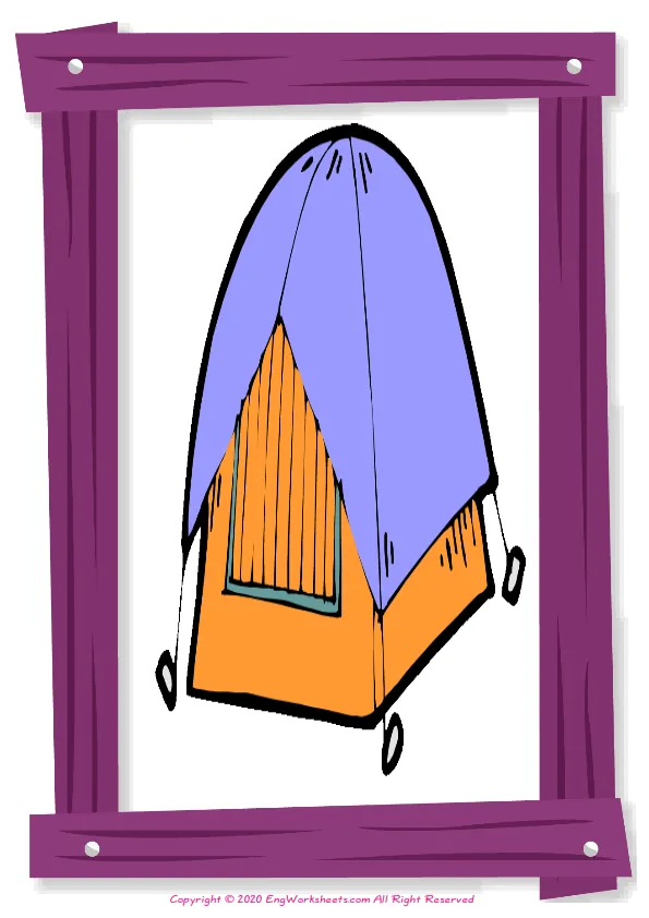 Full-page wordless Houses Homes English vocabulary worksheet Worksheet Preview