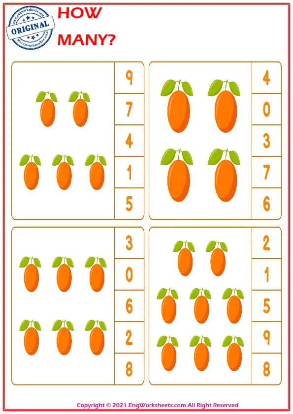Let's Learn To Count - Math Worksheet