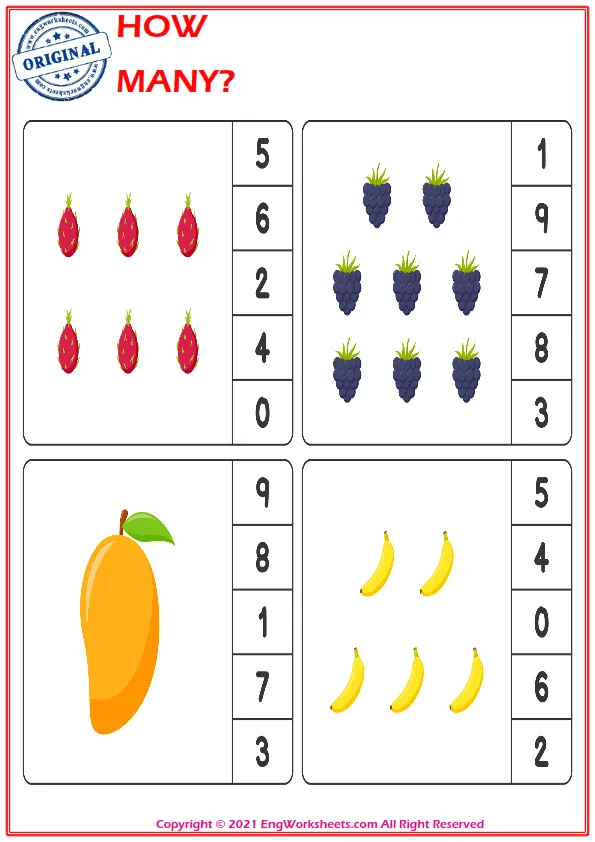 Let's Learn To Count - Math Worksheet