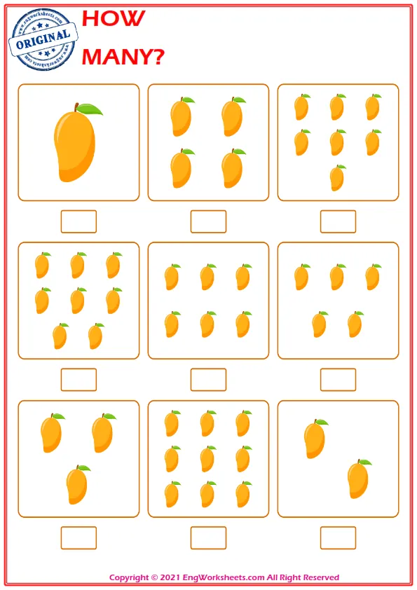 Let's Learn To Count - Math Worksheet