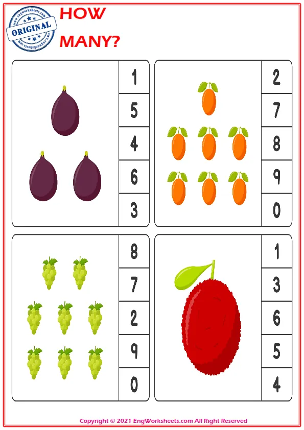 Let's Learn To Count - Math Worksheet