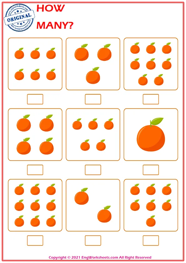 Let's Learn To Count - Math Worksheet