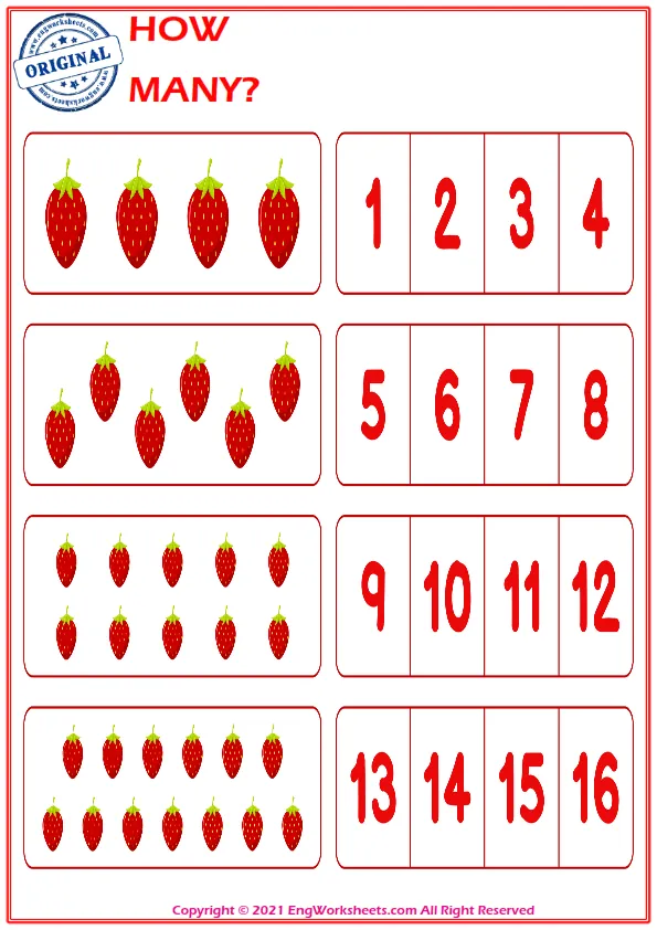 Let's Learn To Count - Math Worksheet