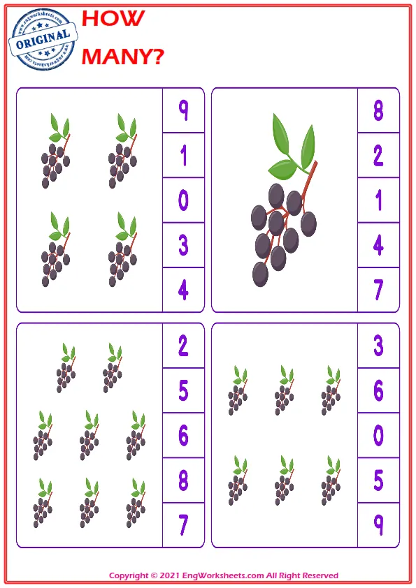 Let's Learn To Count - Math Worksheet