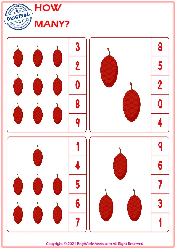 Let's Learn To Count - Math Worksheet