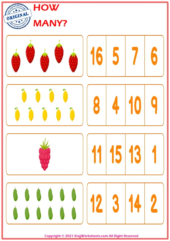 Let's Learn To Count - Math Worksheet
