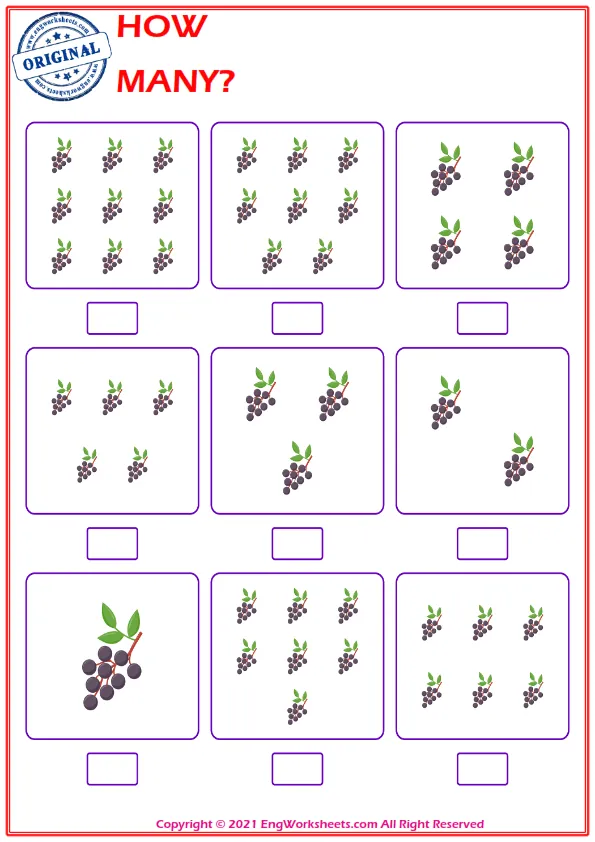 Let's Learn To Count - Math Worksheet