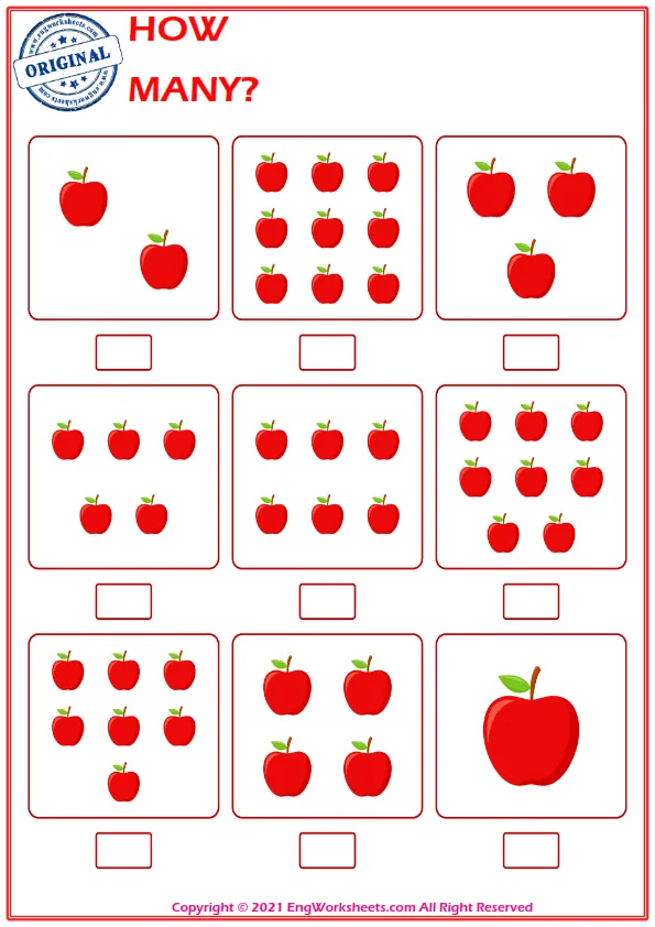 Let's Learn To Count - Math Worksheet