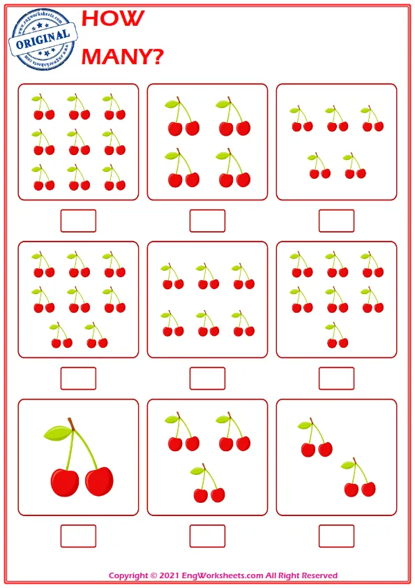 Let's Learn To Count - Math Worksheet