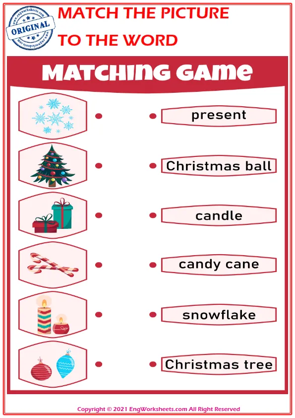 Match the picture to the word worksheet for children Worksheet Preview
