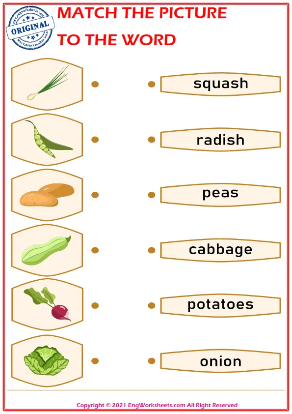 Match the picture to the word worksheet for children Worksheet Preview