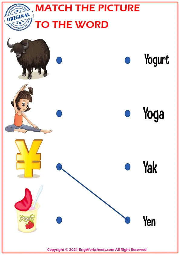 Match the picture to the word worksheet for children Worksheet Preview