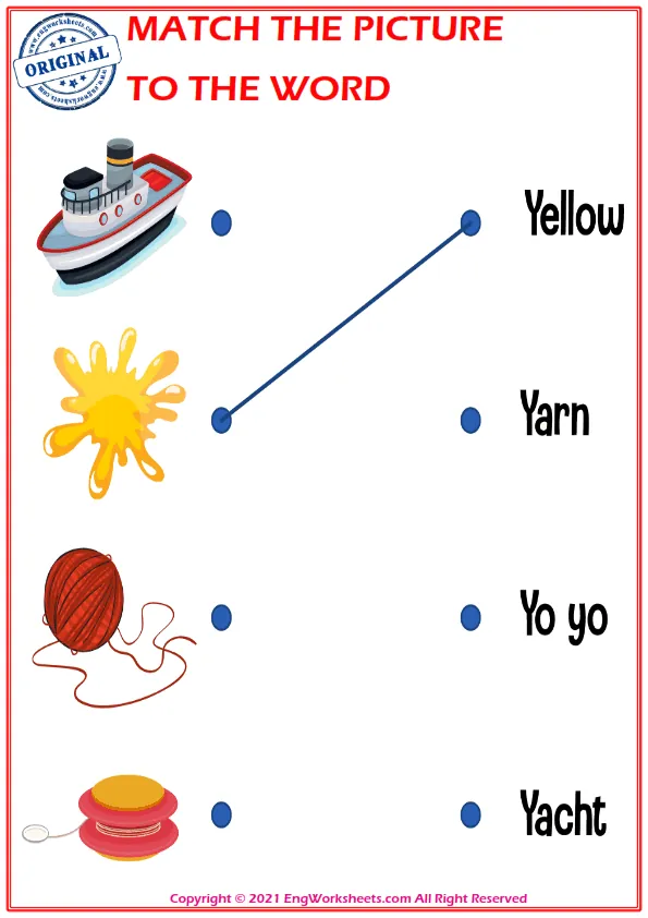 Match the picture to the word worksheet for children Worksheet Preview