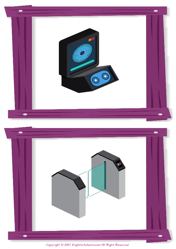 Wordless Access Systems vocabulary worksheet with two images per page Worksheet Preview