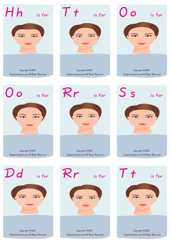 Face Shapes ESL Writing Practice Worksheet for Missing Words. Worksheet Preview